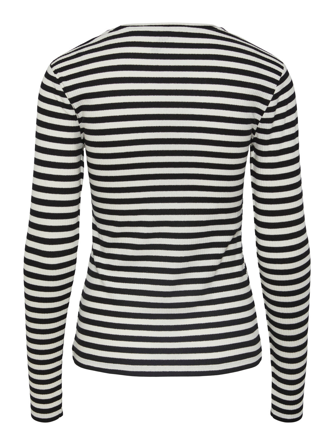 PCRUKA Langærmet - Black/White Strib